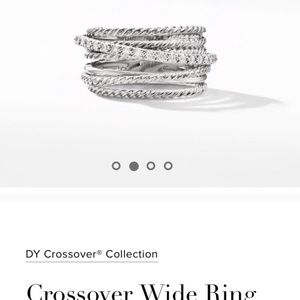 DAVID YURMAN CROSSOVER WIDE RING WITH DIAMONDS